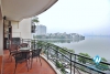 Renovated and lake view 3 beds apartment for rent in Xuan Dieu st, Tay Ho